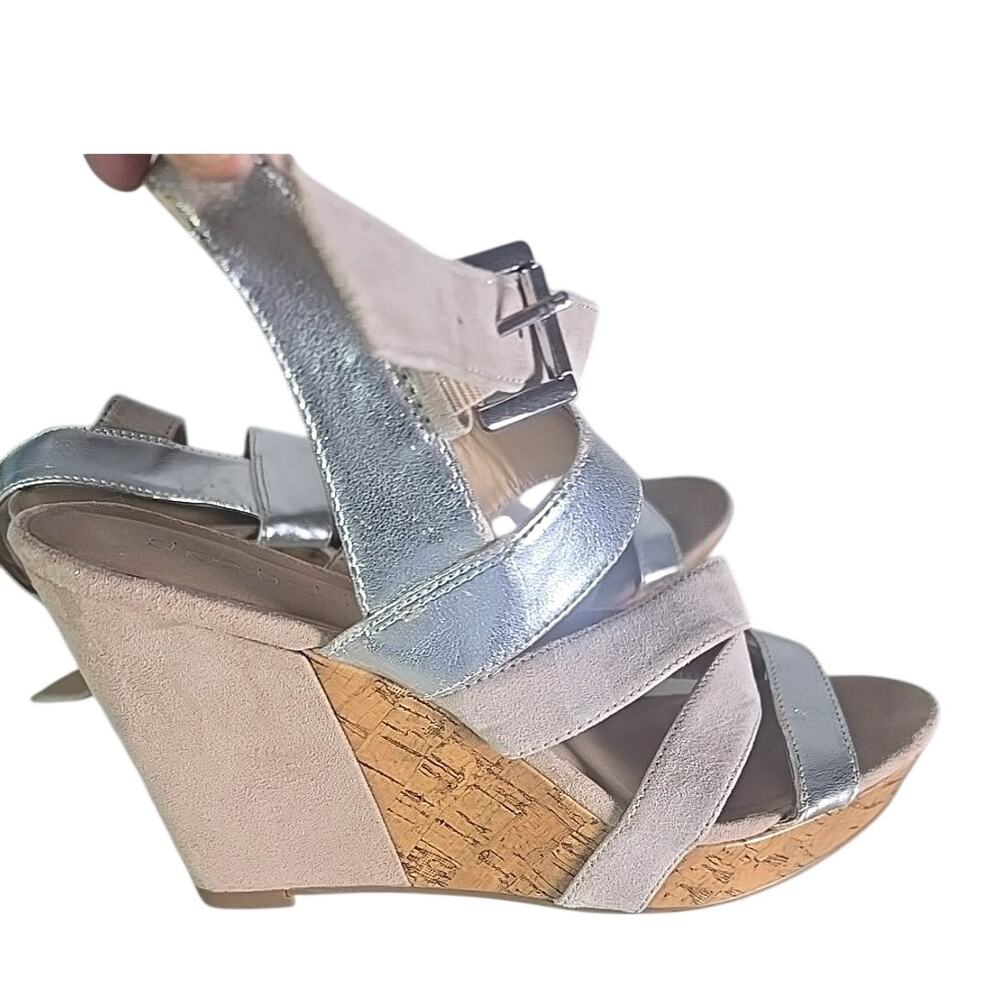 Platform Holiday Wedges Espadrille Womens 10 Metallic & Neutral Christmas Winter